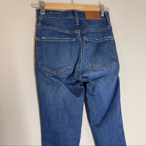 Madewell 10” High Rise Skinny Jeans Button Front Medium Hanna Wash Size 23 Women - Picture 9 of 12